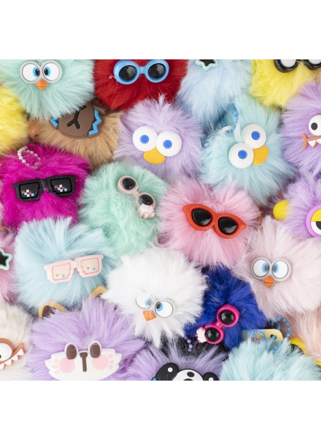 Generic Plush Toy Small Monster Key Chain Student Backpack Pendant Creative Big Eye Doll Key Chain Doll Gift-Color:The Starting Price Is 32 Pieces Per Box  - Image 4
