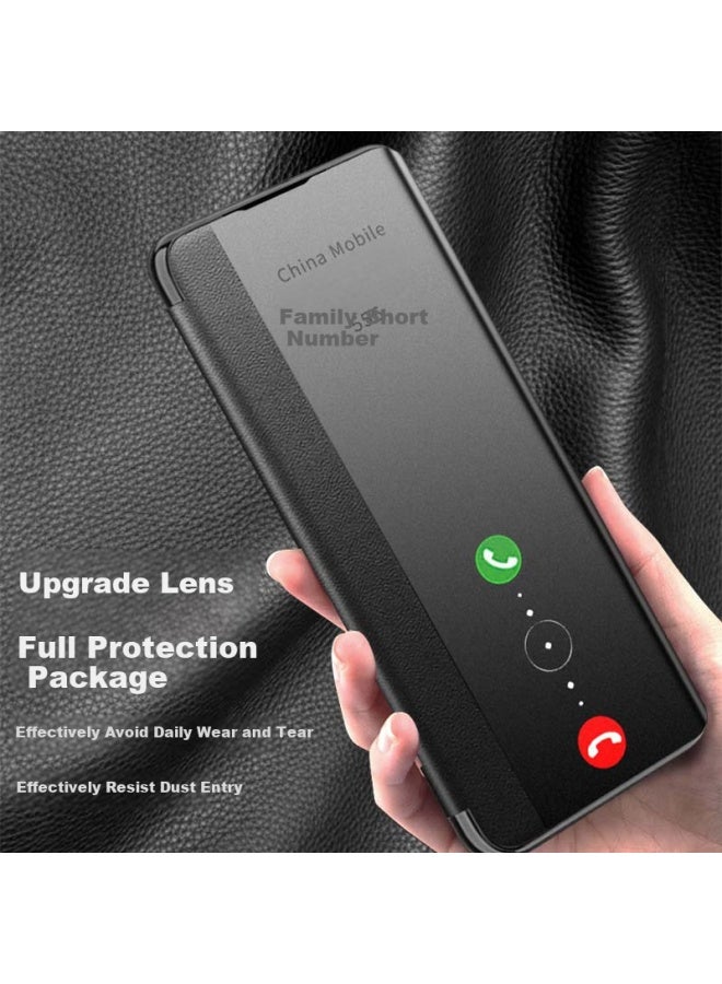 Freeson Huawei Nova 14 View Window Leather Case Full Protection Anti-drop Business Phone Cover High-end Light Luxury Leather Protective Case Black - Image 5