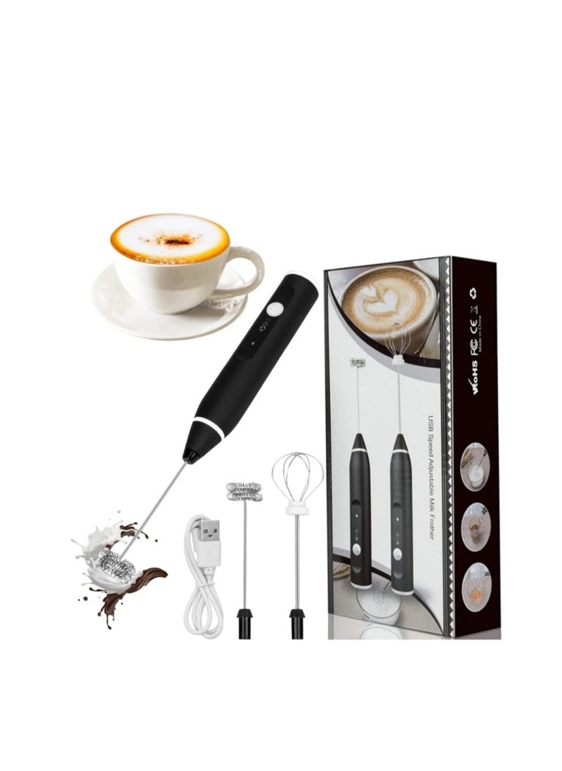 Generic 3-Piece Electric Milk Frother And Whisk Set Multicolour  - Image 1