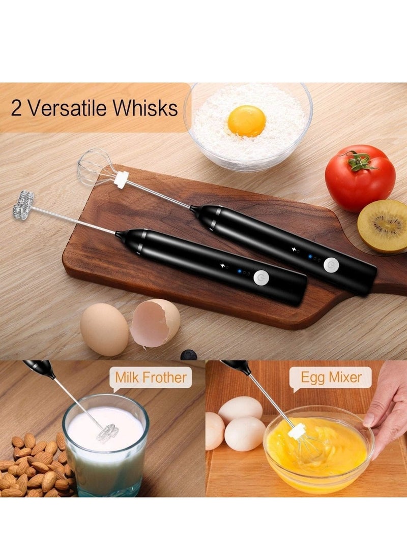 Generic 3-Piece Electric Milk Frother And Whisk Set Multicolour  - Image 4