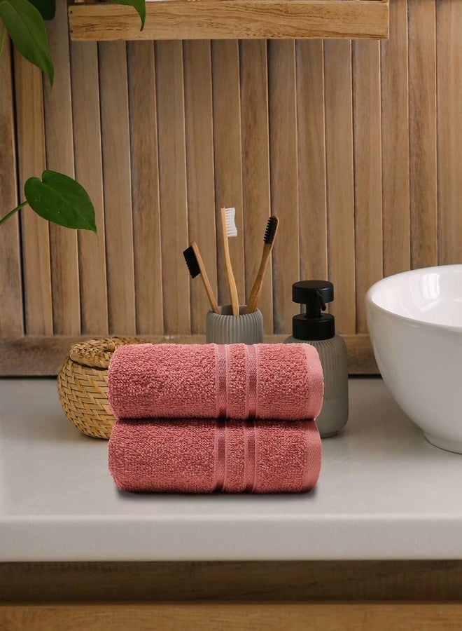 MYTRIDENT Comfort Living Hand Towels, 100% Cotton, Highly Absorbent, Super Soft, 2 Piece Set, 400 GSM, Gym, Spa -Apple Red - Image 3