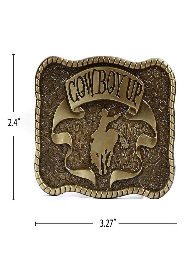 KDG Cowboy Up Belt Buckle Vintage Western Belt Buckle for Men Women - Image 2