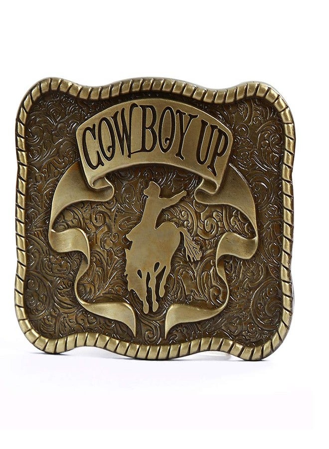 KDG Cowboy Up Belt Buckle Vintage Western Belt Buckle for Men Women - Image 1
