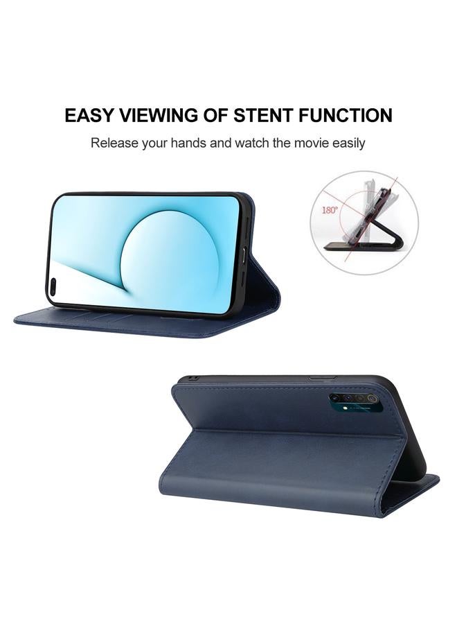 اس-توب جراب هاتف Realme X50 5G بإغلاق مغناطيسي من الجلد - Image 4