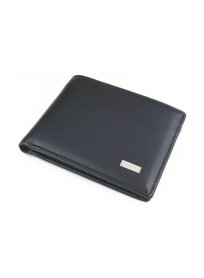 JADWAR Men's Black Genuine Leather Bifold Card Wallet - Jedwar Brand - Image 1