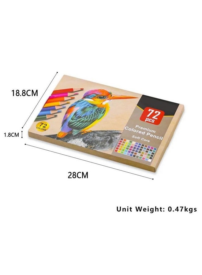 Wynhard Colour Pencil Set Pencil Colours 72Pcs Color Pencil Set for Artists Drawing Colour Pencils Coloured Pencils Pencil Color Set Colored Pencils Colouring Pencils for Shading Sketching Adults - Image 2