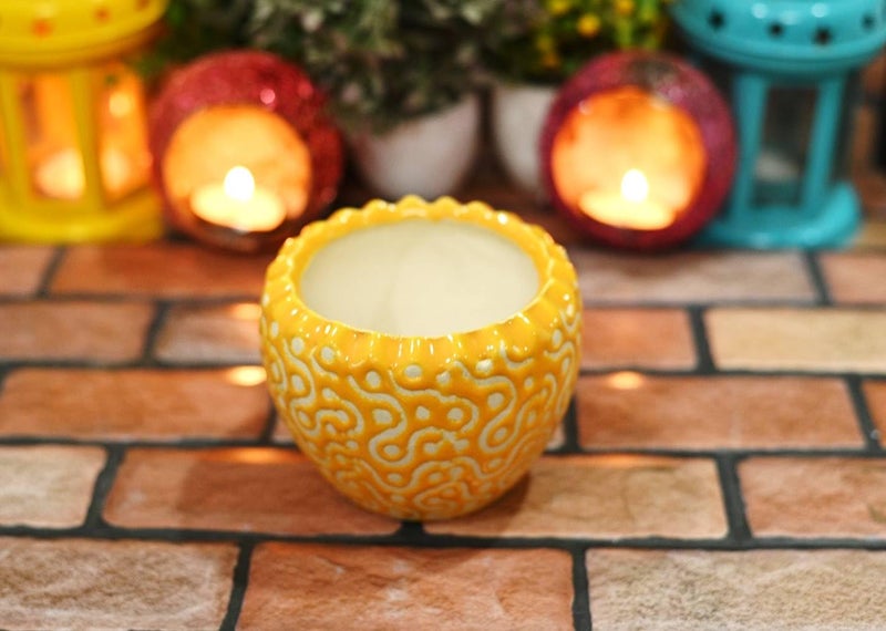 SHRIYAM CRAFT Ceramic Plant Pot Flower Pot Planter Indoor Outdoor Round Shape (Round Plant Pot Pack of 4) - Image 4