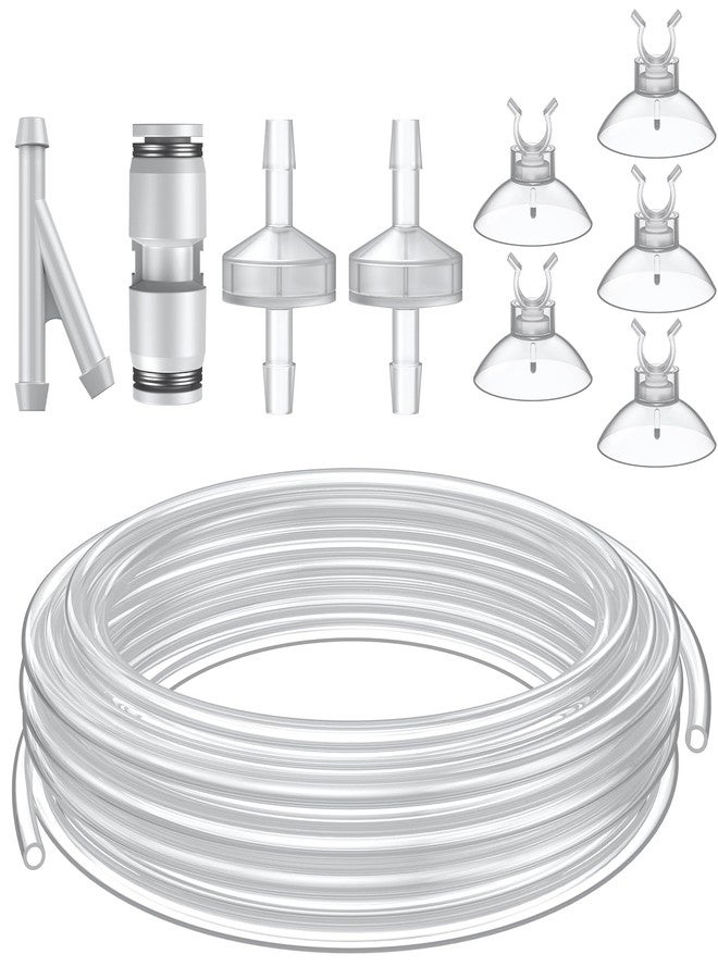 باوفلي أنبوب Pawfly بطول 16 قدمًا مقاوم لثاني أكسيد الكربون، أنبوب هواء قياسي 3/16 بوصة لنظام ثاني أكسيد الكربون في أحواض السمك، أنبوب شفاف لثاني أكسيد الكربون في أحواض السمك، أنبوب هواء مرن من البولي يوريثان مقاوم للانثناء مع أكواب شفط وموصلات. - Image 1