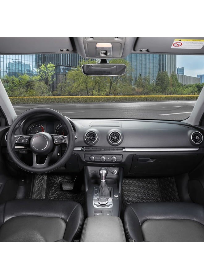 SEG Direct Car Steering Wheel Cover for Prius Civic 14-14.25 inch, Black Microfiber Leather - Image 2