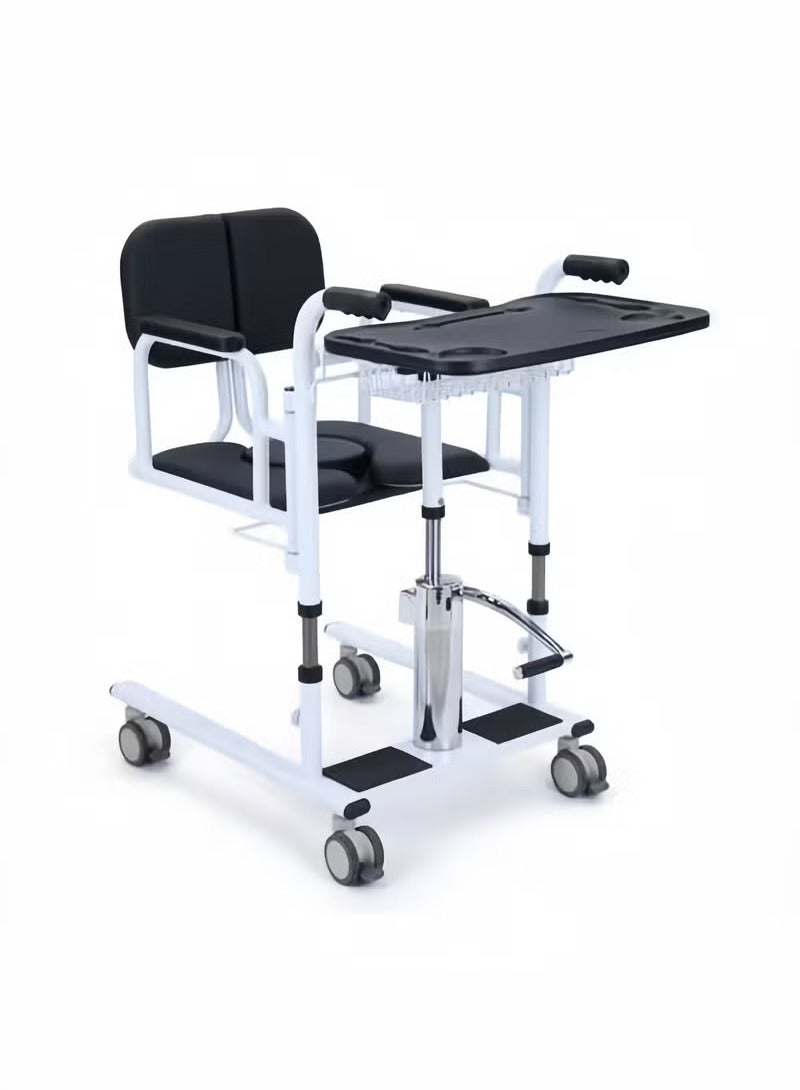 مصعد هيدروليكي للمريض - ارتفاع قابل للتعديل مع مقعد منقسم بزاوية 180 درجة، متحرك وقابل للرفع، مثالي للمرضى ذوي الإعاقة الحركية، متعدد الوظائف للاستخدام في الحمام - Image 1