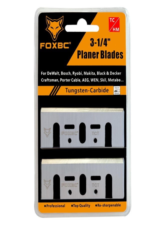 FOXBC 3-1/4 Inch Tungsten‑Carbide Planer Blades Replacement for Makita, DeWalt, Bosch, Ryobi and Most Hand-Held Planer - 2 Sets - Image 2