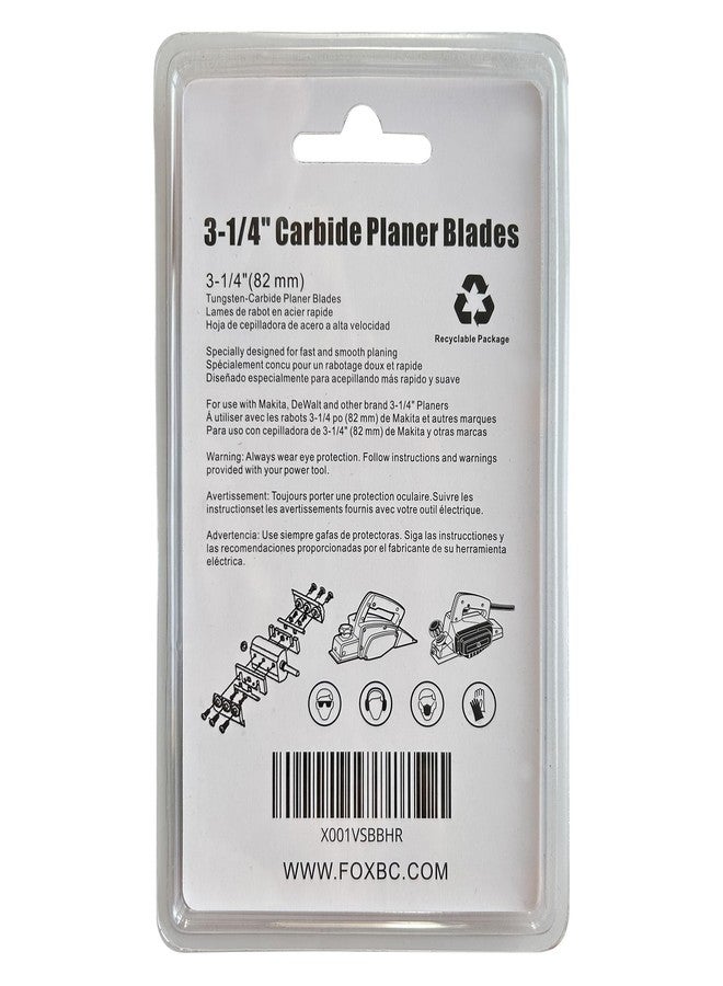 FOXBC 3-1/4 Inch Tungsten‑Carbide Planer Blades Replacement for Makita, DeWalt, Bosch, Ryobi and Most Hand-Held Planer - 2 Sets - Image 3