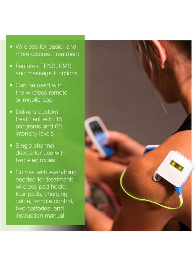 AccuRelief - AccuRelief Wireless Tens Unit and EMS Muscle Stimulator - Includes Pulse Massager - Pain Relief Device with Remote and Mobile App - Image 1