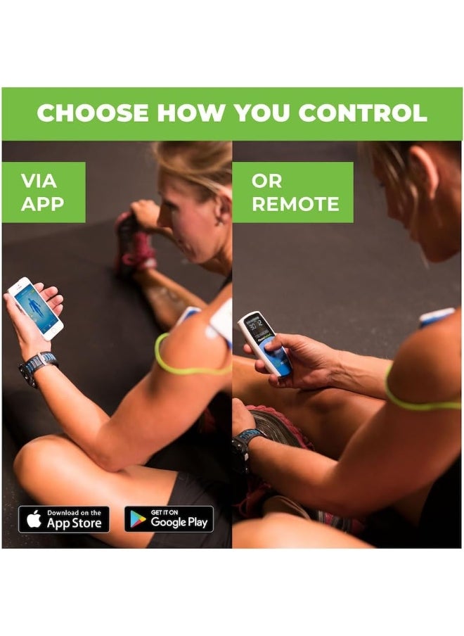 AccuRelief - AccuRelief Wireless Tens Unit and EMS Muscle Stimulator - Includes Pulse Massager - Pain Relief Device with Remote and Mobile App - Image 1