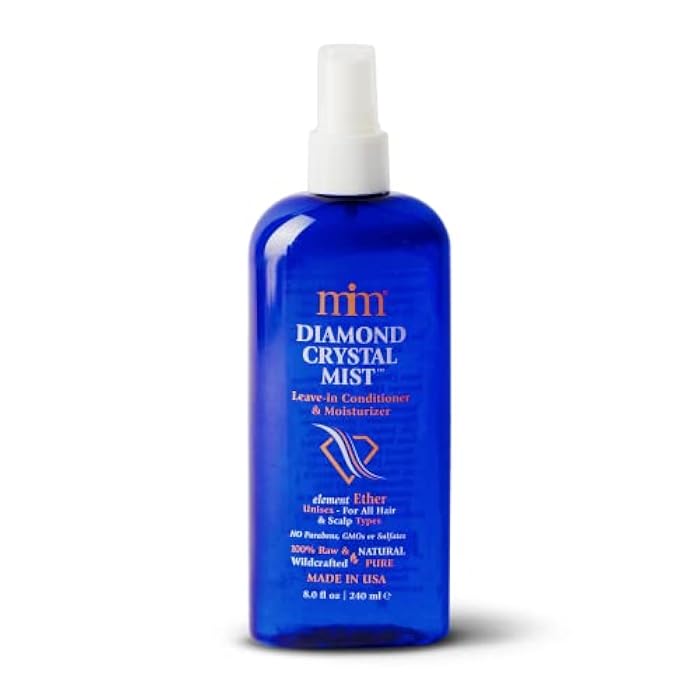Morrocco Method Diamond Crystal Mist Conditioner & Moisturizer. 100% Natural. Unisex. For All Hair Types. No Parabens, GMO's or Sulfates (8 oz.)