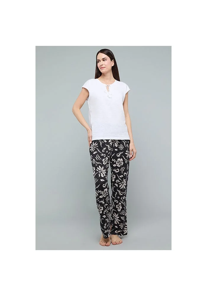 أر أند بي Patterned Lounge Pants with Drawstring Waist