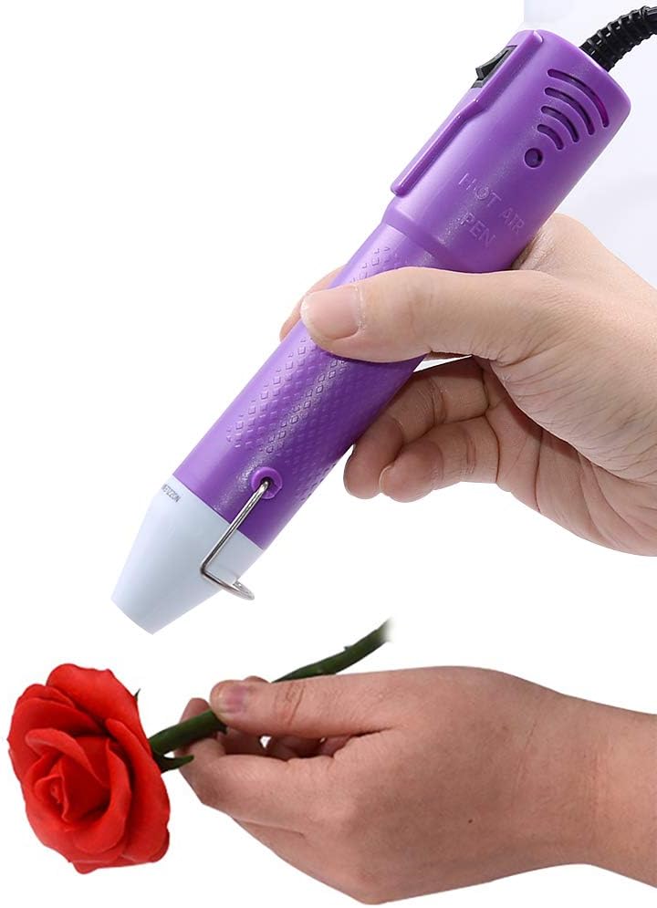 MOFA Heat Gun, Embossing Mini Heat Gun,Hot Air Gun For Craft with Stand For DIY Embossing And Acrylic Paint Dryer,Multi-Purpose Electric Heating Nozzle 150W 110V(Purple) - Image 4