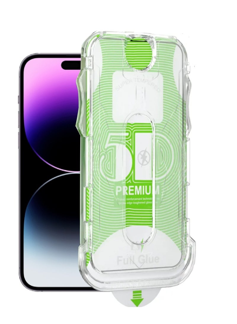 DIGI CORE - 3 Pack Full Coverage iPhone 14 Pro Magsafe Case With Camera Lens For iPhone 14 Pro Screen Protector 6.1 Inch Easy Installation Kit Auto Alignment 9H Hard 99.99% HD Clear Bubble Free - Image 1
