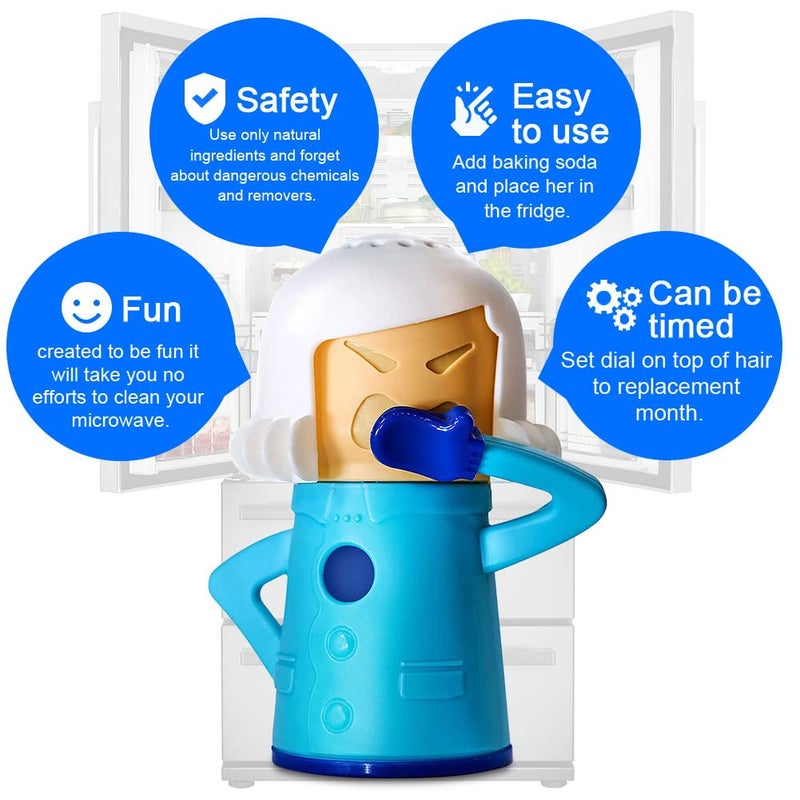 Abnaok 2PCS Angry Mama Microwave Cleaner with Chilly Mama Fridge Cleaner, Easily Clean in Minutes, Microwave cleaner Steam for Home or Office with English Manual - Image 4