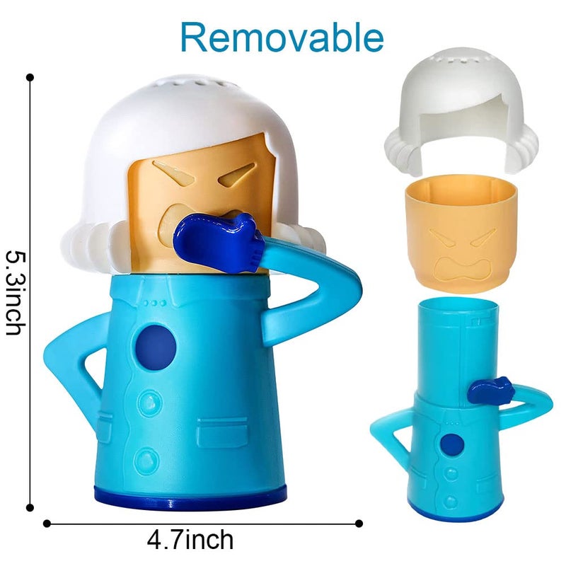 Abnaok 2PCS Angry Mama Microwave Cleaner with Chilly Mama Fridge Cleaner, Easily Clean in Minutes, Microwave cleaner Steam for Home or Office with English Manual - Image 3