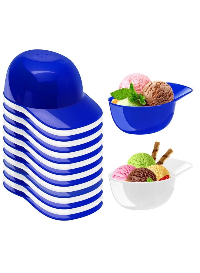 RONRONS RONRONS 12 Pieces Baseball Helmet Ice Cream Bowls 8 oz Mini Baseball Cap Snack Bowls Plastic Sundae Bowl Kids Chip Cups for Party Dessert Supplies  - Image 1