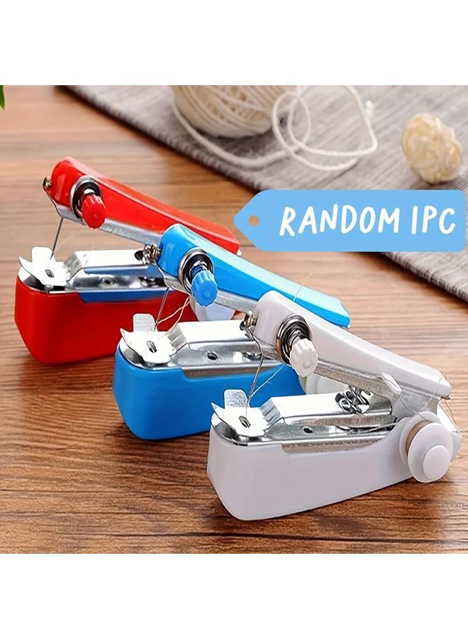 Portable Handheld Manual Sewing Machine Random Color 1pc Adjustable Tension Compact For Quick Repairs DIY Projects - Image 1
