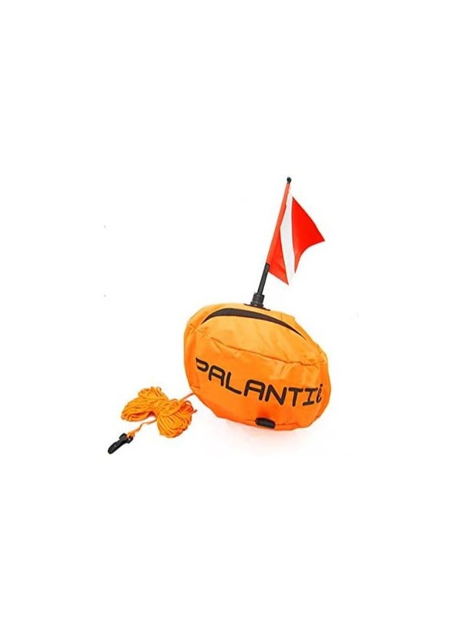 Scuba Choice Palantic Scuba Diving Spearfishing Nylon Ball Shape Float with Dive Flag - Image 2