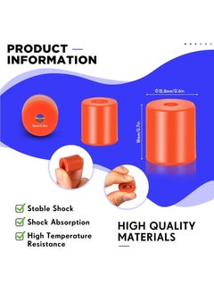 Y&D 3D Printer Heat Bed Leveling Parts,12Pcs Hot Mounts Column Stable Tool, Parts Buffer Silicone Compatible with CR-10 Ender 3 Bottom Connect (Brown, 0.7 Inches)  - Image 2