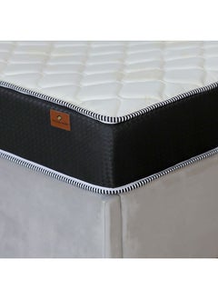 DANUBE HOME Isleep Bonnel Spring Mattress With 2 Pillow Free Medium Firm Feel Spine Balance For Pressure Relief L200xW180 cm Thickness 21 cm Cream Black  - Image 1