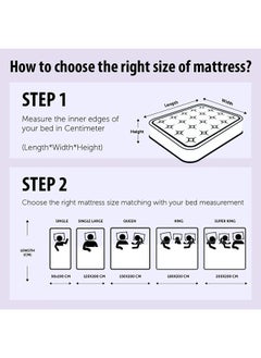 DANUBE HOME Isleep Bonnel Spring Mattress With 2 Pillow Free Medium Firm Feel Spine Balance For Pressure Relief L200xW180 cm Thickness 21 cm Cream Black  - Image 2