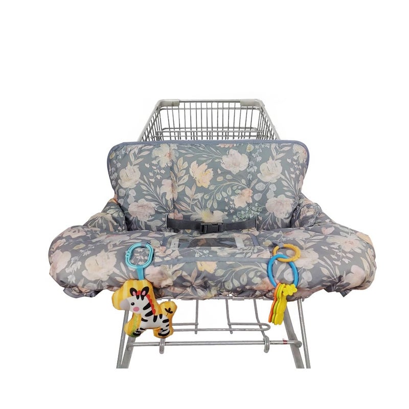 ICOPUCA Shopping Cart Cover for Baby, 2 in 1 cart Cover for Babies N high Chair Cover, Padded Grocery cart Cover for Baby Girl boy, Universal fit - Image 1