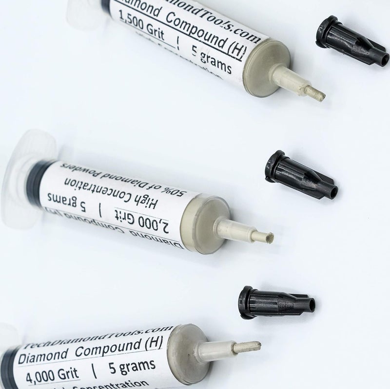 TechDiamondTools Diamond Polishing Compound Kit of 5 Polishing Paste USA Made 1200 1500 2000 3000 4000 Grit for Marble Glass Metal Rock Jewelry Resin Silver with High Concentration of Diamond Powder - Image 5