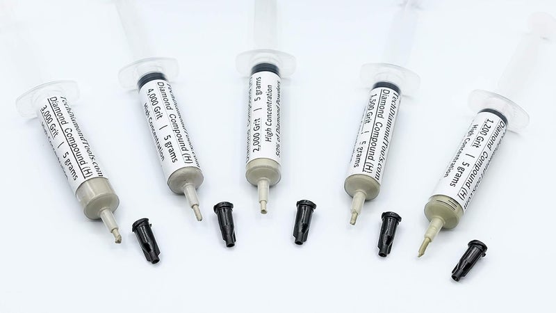 TechDiamondTools Diamond Polishing Compound Kit of 5 Polishing Paste USA Made 1200 1500 2000 3000 4000 Grit for Marble Glass Metal Rock Jewelry Resin Silver with High Concentration of Diamond Powder - Image 2