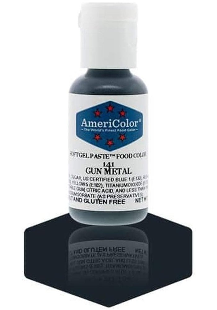 AmeriColor لون الطعام جل ناعم من أمريكولور بلون غون ميتال - زجاجة 0.75 أونصة - Image 2