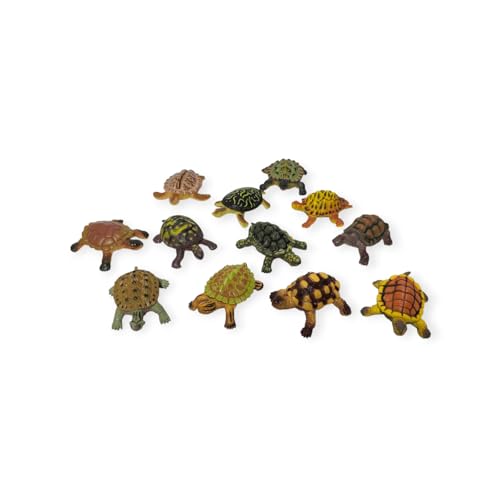 DIMAZO Small Kids Sea & Wild Animal Toys Sets for Fun, Educational, Spark Imagination and Learning (Multi Choice Sets) (TURTOISE) 12pcs - Image 2