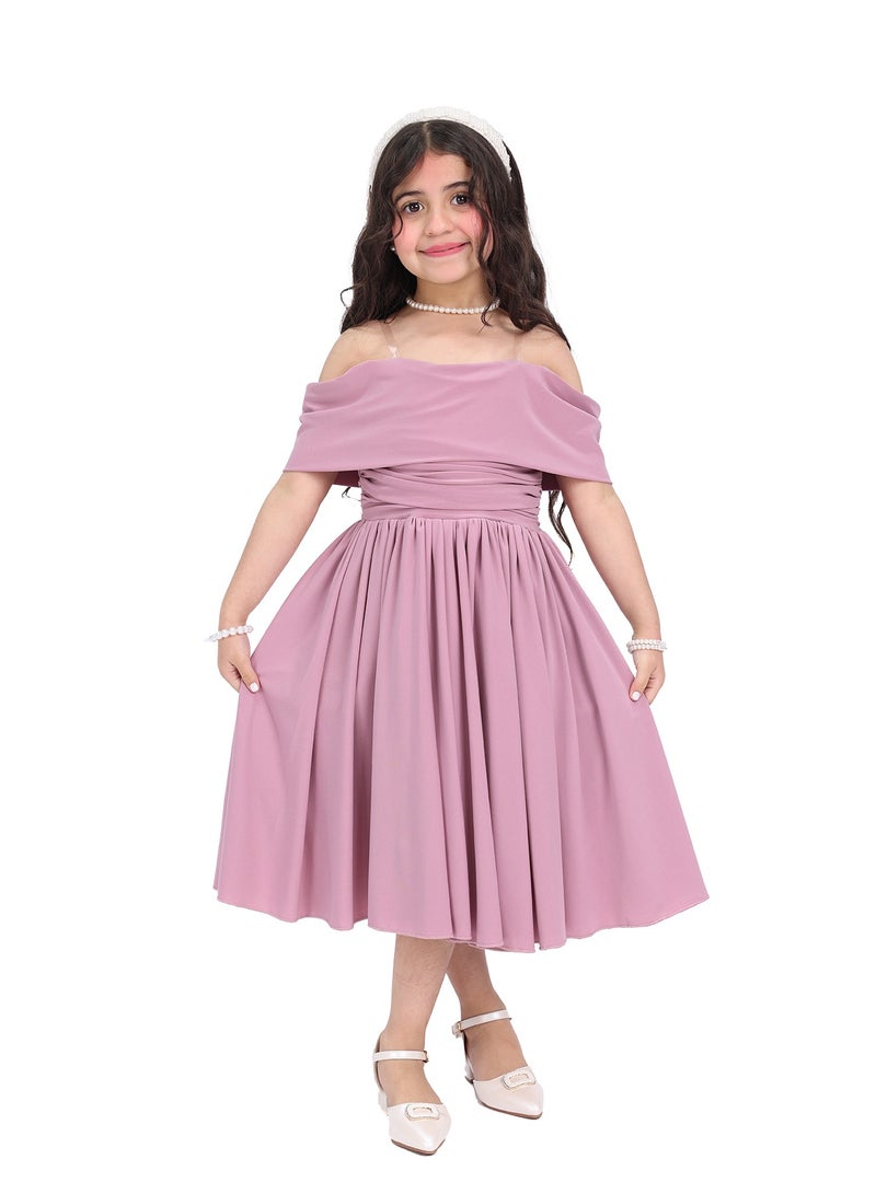 مودرن ديزاين فستان بناتي عيد يجمع بين الفخامة والراحة نقدم لكِ هذا الفستان الراقي المصمم خصيصًا ليمنح طفلتك إطلالة أنيقة وساحرة في العيد والمناسبات الخاصة - Image 3