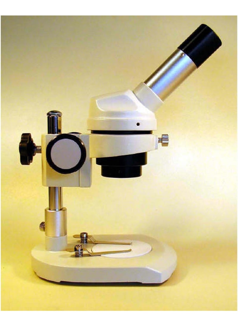 AmScope AmScope K104ZZ Elementary StereoDissecting Microscope 10x and 25x Eyepiece 20x50x Magnification Reversible BlackWhite Stage Plate HeavyDuty Frame  - Image 2