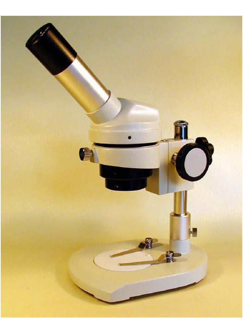 AmScope AmScope K104ZZ Elementary StereoDissecting Microscope 10x and 25x Eyepiece 20x50x Magnification Reversible BlackWhite Stage Plate HeavyDuty Frame  - Image 3