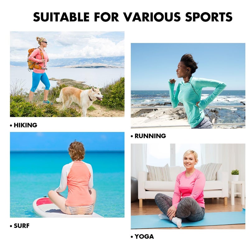 baleaf Women's UPF 50+ Long Sleeve Rash Guard Swim Shirts SPF Quick Dry Lightweight T-Shirt Outdoor Hiking Runing Seashell Pink Size M - Image 5
