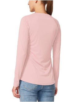 Baleaf BALEAF Women's UPF 50+ Long Sleeve Rash Guard Swim Shirts SPF Quick Dry Lightweight T-Shirt Outdoor Hiking Runing Seashell Pink Size M  - Image 2
