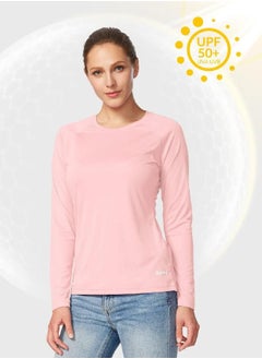 Baleaf BALEAF Women's UPF 50+ Long Sleeve Rash Guard Swim Shirts SPF Quick Dry Lightweight T-Shirt Outdoor Hiking Runing Seashell Pink Size M  - Image 3