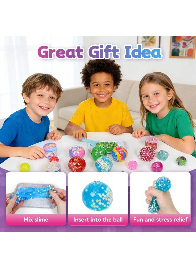 Redmaple DIY Stress Ball Slime Kit, Make Your Own Squishy Balls with Slime & Add-Ins, Creative Sensory Toy for Kids - Image 5