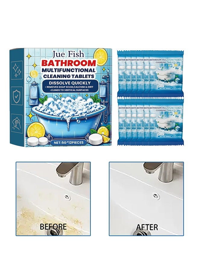 Bathroom Cleaner Effervescent Tablets 12pcs Washing Machine Cleaner Effervescent Tablets Washing Machine Cleaner  - Image 4