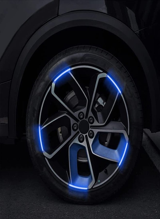 Allure Auto® (Blue) (20PCS) Night Reflective Car Bike Bicycle Safety Warning Stripe Decals Stickers Decoration Universal Compatible with AAui A3 Cabriolet - Image 3