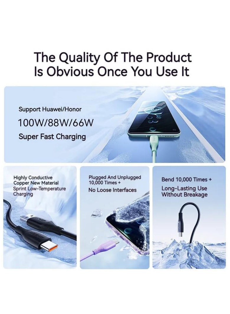 Anker Cable USB-A to USB-C Cable 6A (1.0m), High Durability Type C Braided Charging Cable A8001 - - Image 3