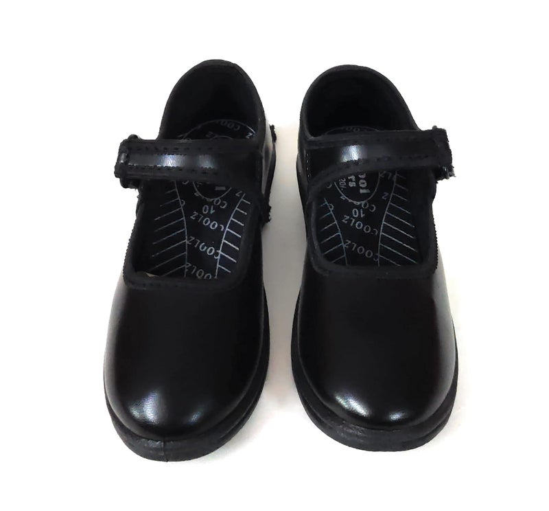 Coolz Girls Black School Shoes Ankle Plain (V) Ballerina (3_Point_5_Years) - Image 3
