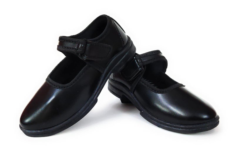 Coolz Girls Black School Shoes Ankle Plain (V) Ballerina (3_Point_5_Years) - Image 4