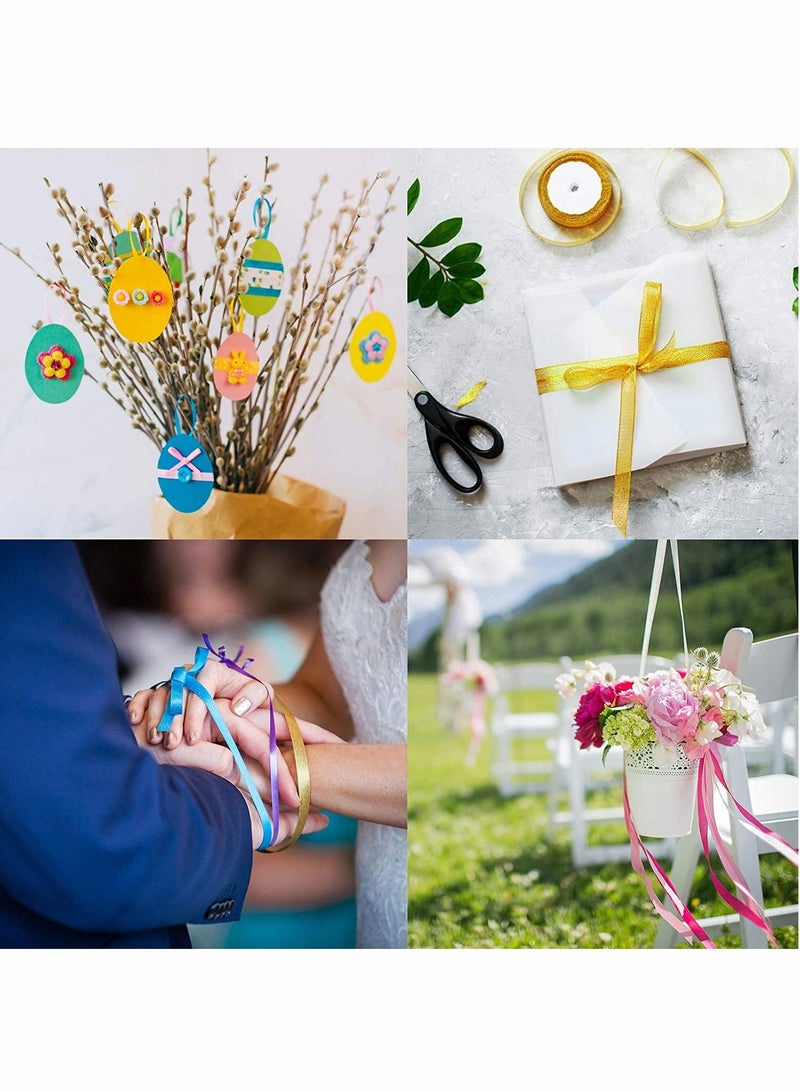 KASTWAVE Metallic Glitter Ribbons Rolls Decorative Ribbons, 36 Colors 900 Yards, 25 Yard/roll Satin Ribbon - Image 5