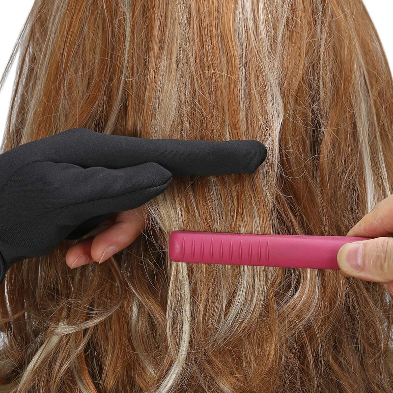 FALETO Professional Heat Resistant Gloves 3 Finger Mittens Protection Gloves for Barber Hair Styling Curling, Perming,Hair Straightening, Curling Wand and Flat Iron - Image 3