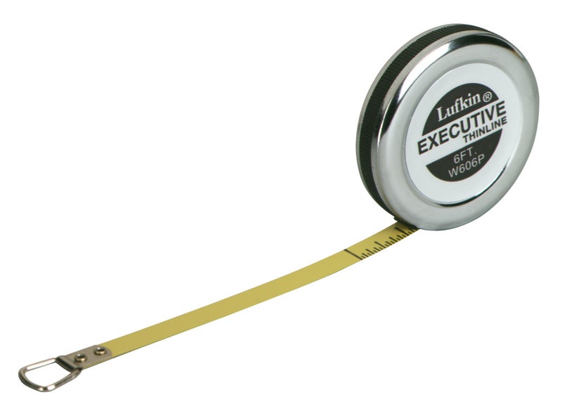 Lufkin Crescent Lufkin 14 x 6 Executive Diameter Yellow Clad A18 Blade Pocket Tape Measure W606P
